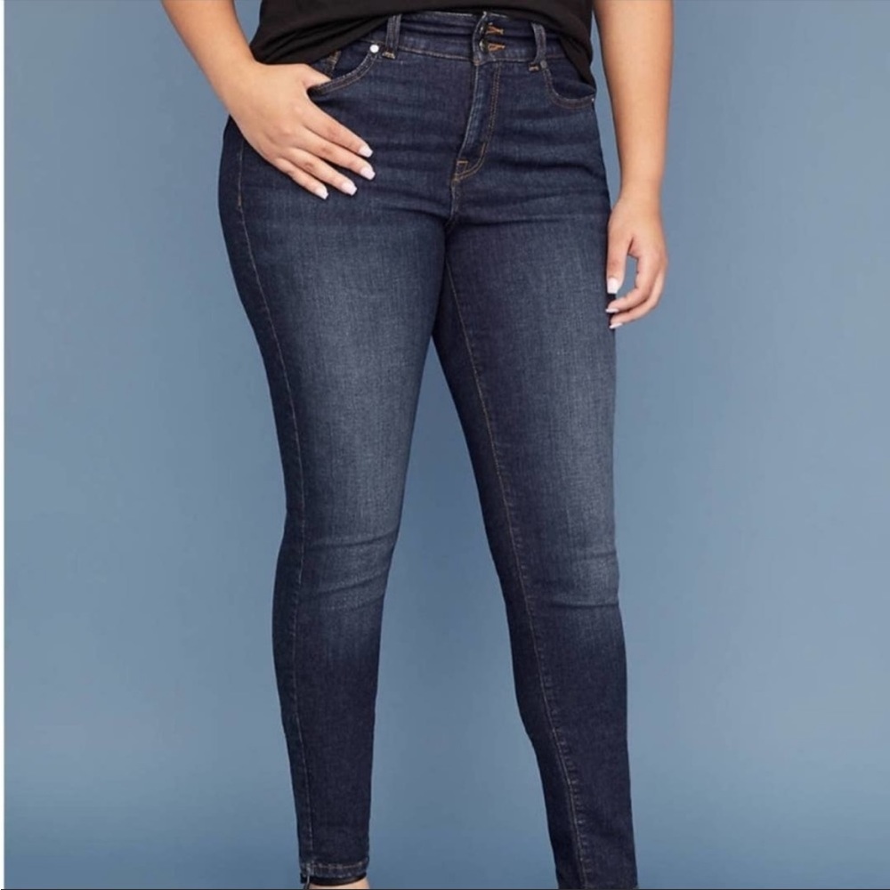Lane Bryant-Curvy Fit High Rise Tighter Tummy Skinny Jeans-24